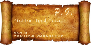 Pichler Ignácia névjegykártya